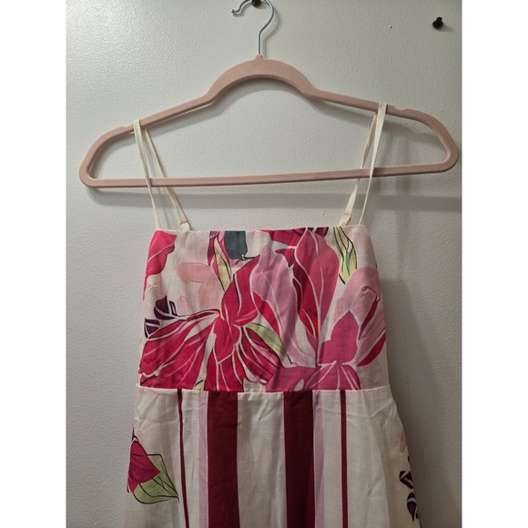 Maxi Dress Women X-Small Floral Print Strappy Empire Waist Smocked Bodice - Picture 3 of 6